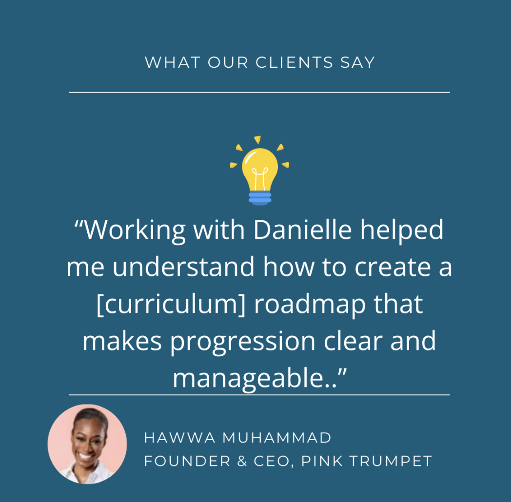 Branded testimonial graphic for Hawwa Muhammad, Pink Trumpet